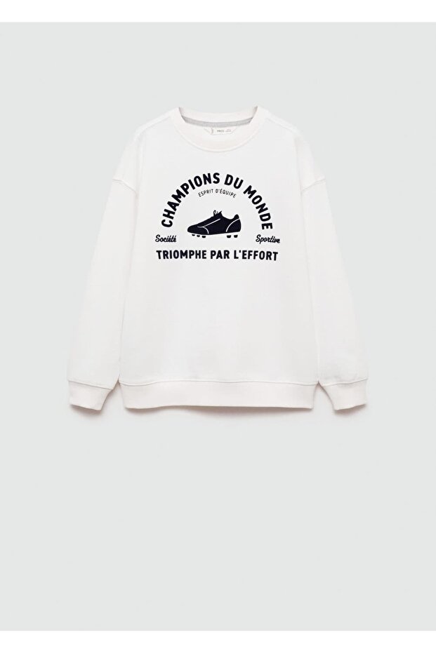 Desenli pamuklu sweatshirt - 3