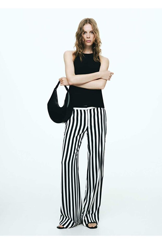 Düz çizgili pantolon - 5