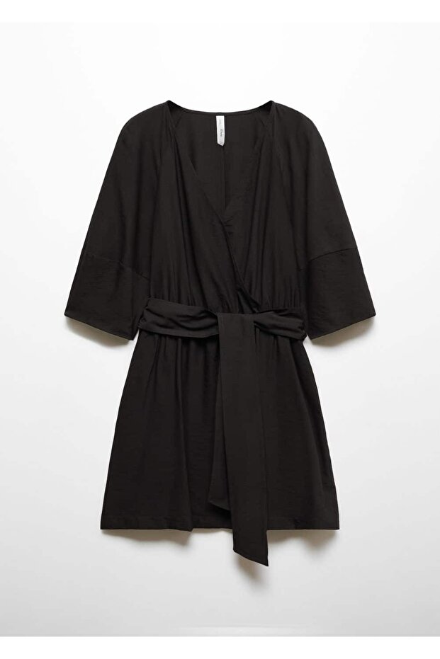 Fiyonklu anvelop elbise - 3