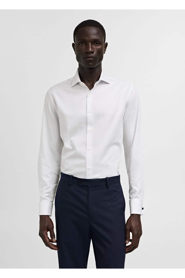 Hemd mit normaler Passform und Bündchen - 1