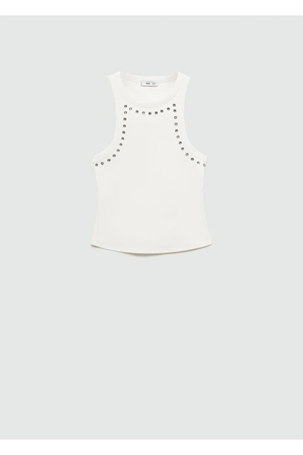 Kristal taşlı kısa bluz - 3