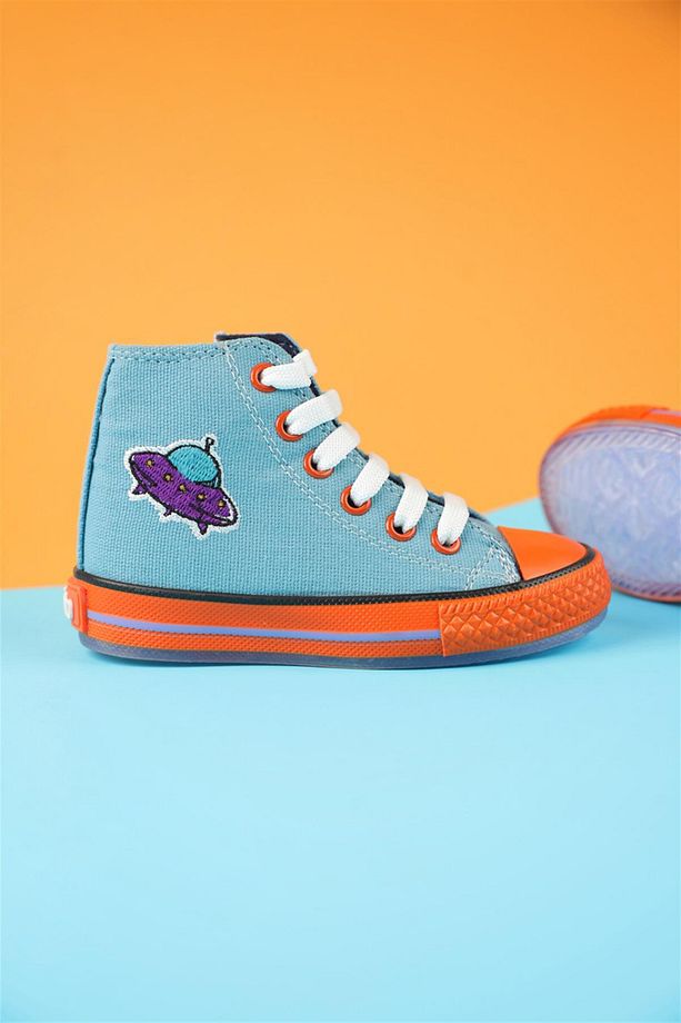 26 - 35 Numara Erkek Çocuk Açık Mavi Dustin Space Converse Ayakkabı - 8