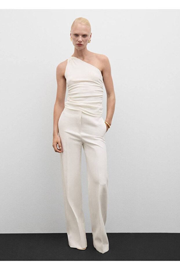 Asimetrik tasarımlı bluz - 2