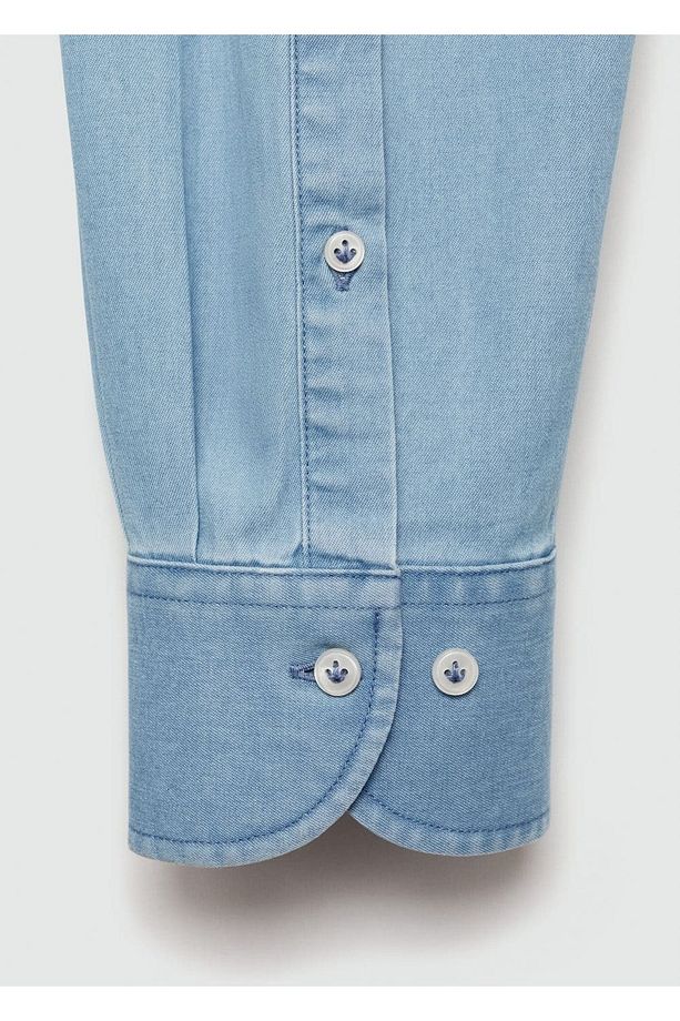 Regular Fit Chambray Pamuklu Gömlek - 6