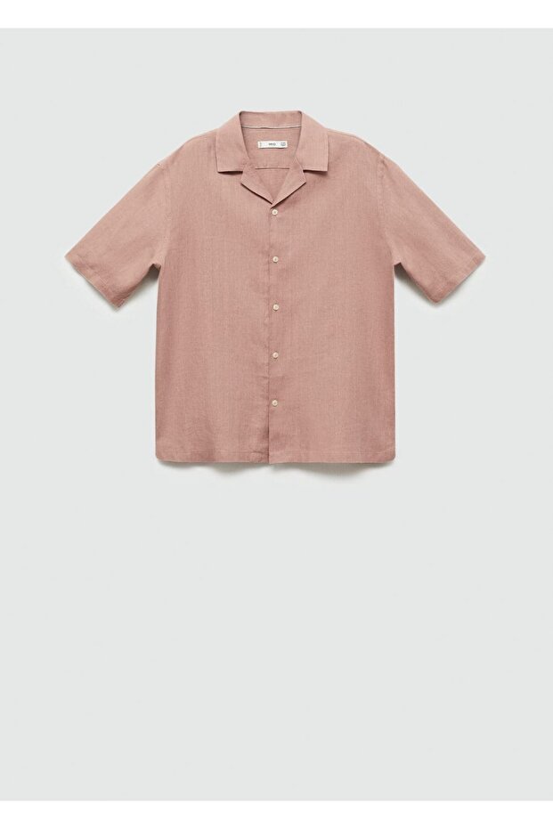 %100 keten regular kesim gömlek - 3