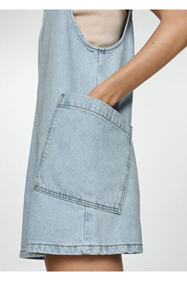 Kısa denim tulum - 8