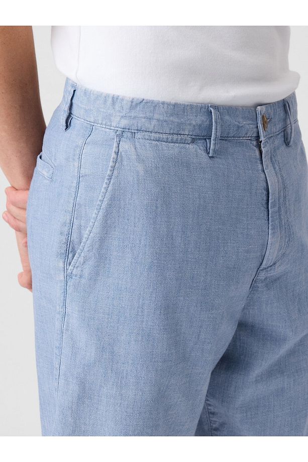 Erkek Açık Mavi Essential Khaki Şort - 3