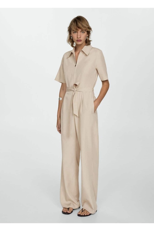 Lyocell gömlek yaka tulum - 2