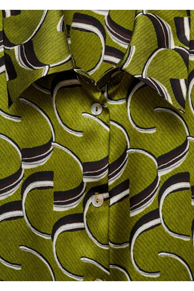 Satin Patterned Shirt - 8