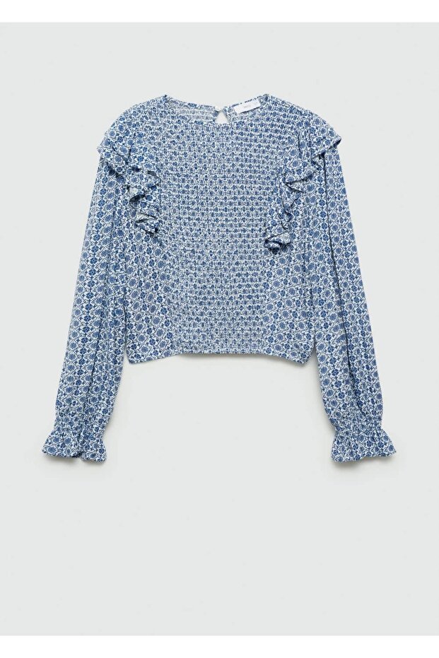 Flounced patterned blouse - 3