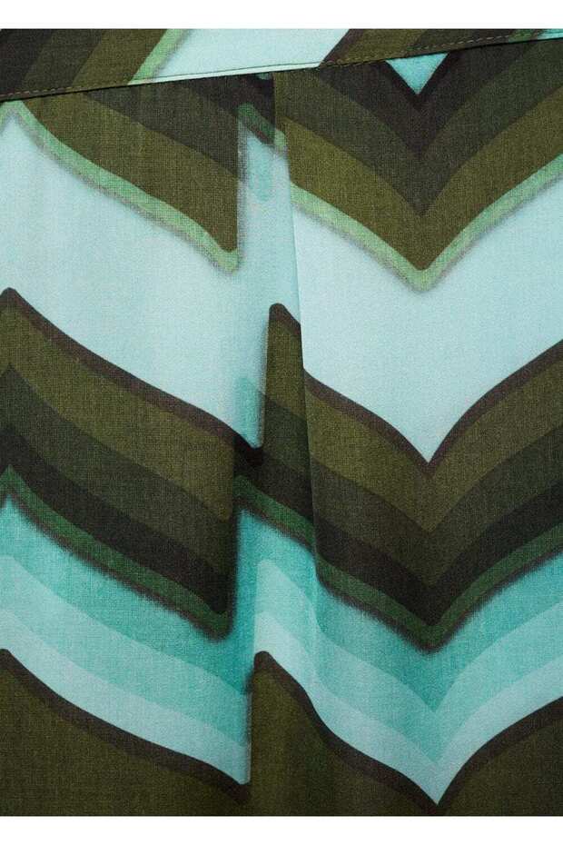 Gemusterte Hose mit geradem Schnitt - 8