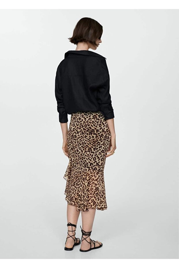 Suknja sa naborima i leopard printom - 4