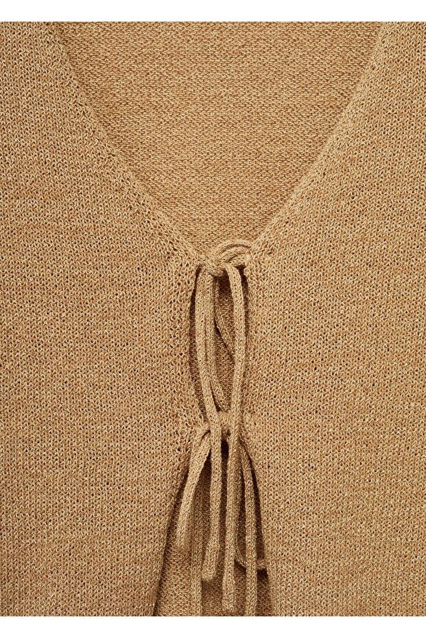 Fiyonklu triko hırka - 6