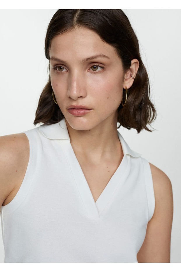 Pamuklu crop polo gömlek - 6