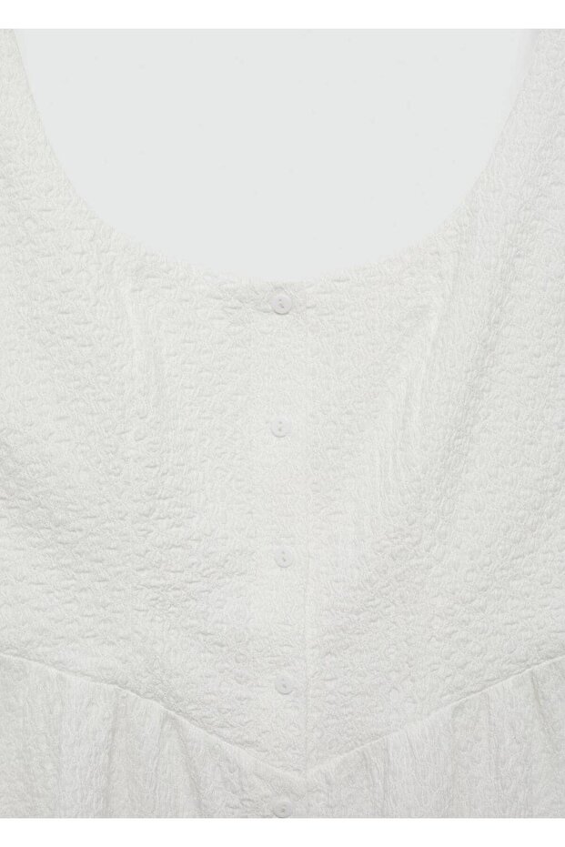 Dokulu mini elbise - 8