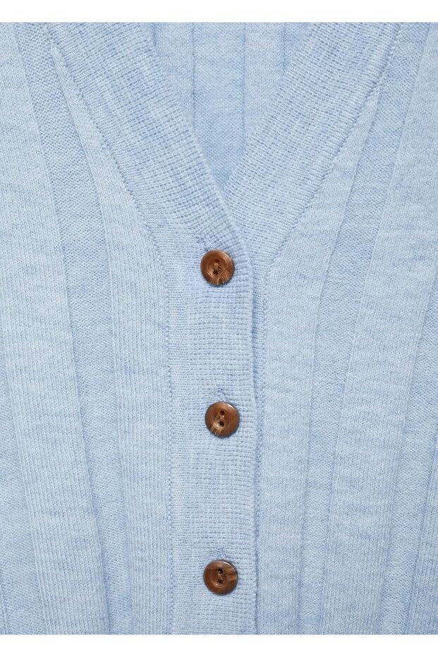 Düğmeli triko hırka - 7