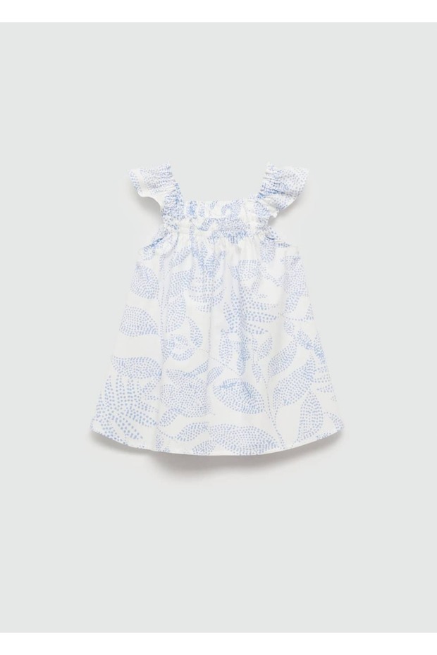 Yaprak baskılı elbise - 3