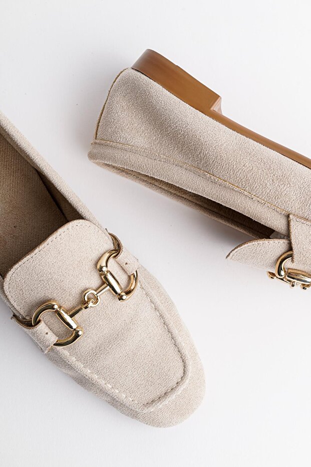 Mona garantált fémcsatos bőr női naplopó alkalmi cipő - 2