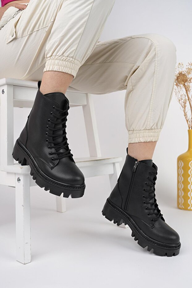 Dombas garantált női fűzős csizma - 1