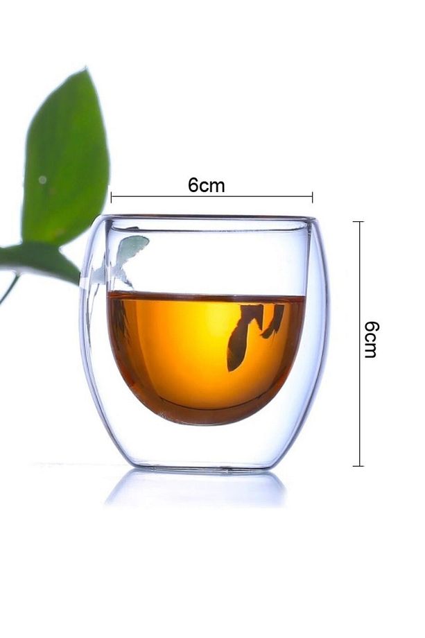Çift Cidarlı Bardak Espresso Bardağı 6 Adet 80ml - 8