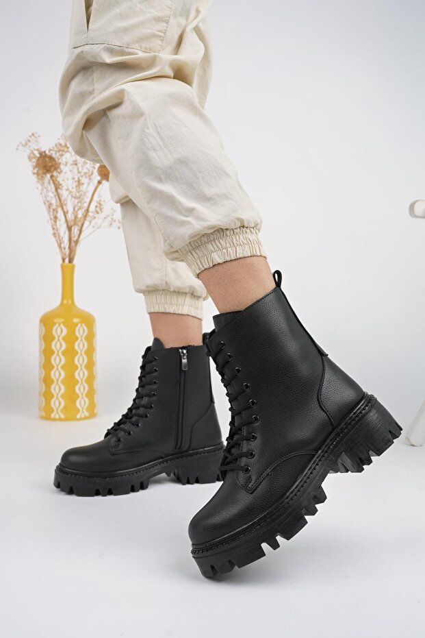 Dombas garantált női fűzős csizma - 4