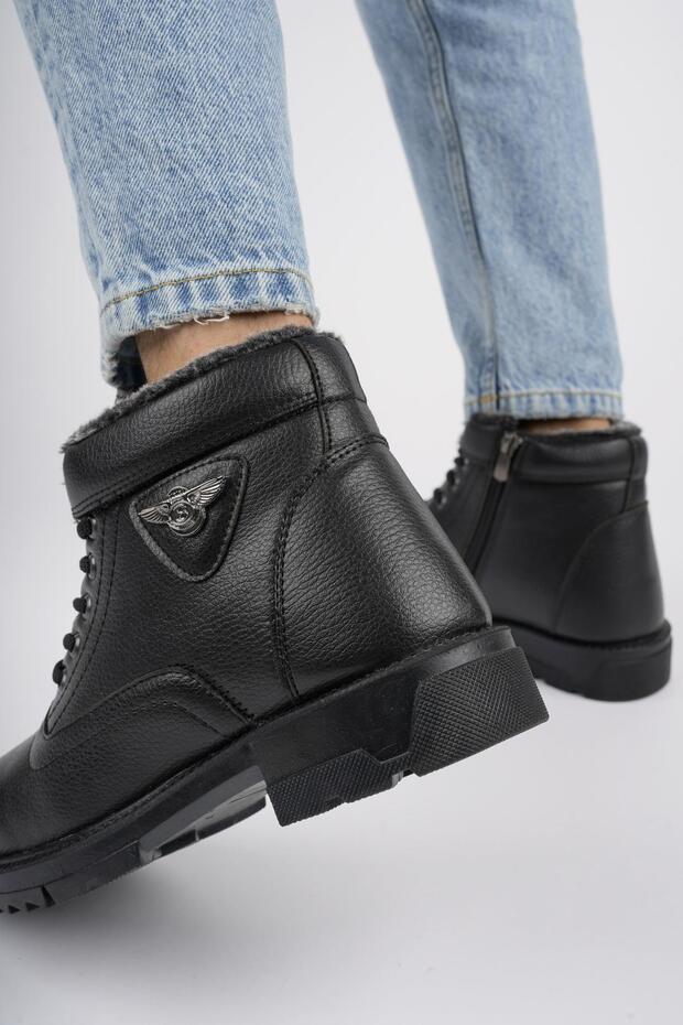 Canyon garantált fűzős cipzáras férfi téli csizma belső szőrmével - 3