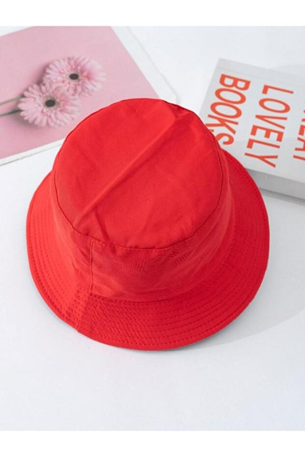 MODESSY Kırmızı Bucket Balıkçı Şapka - 3