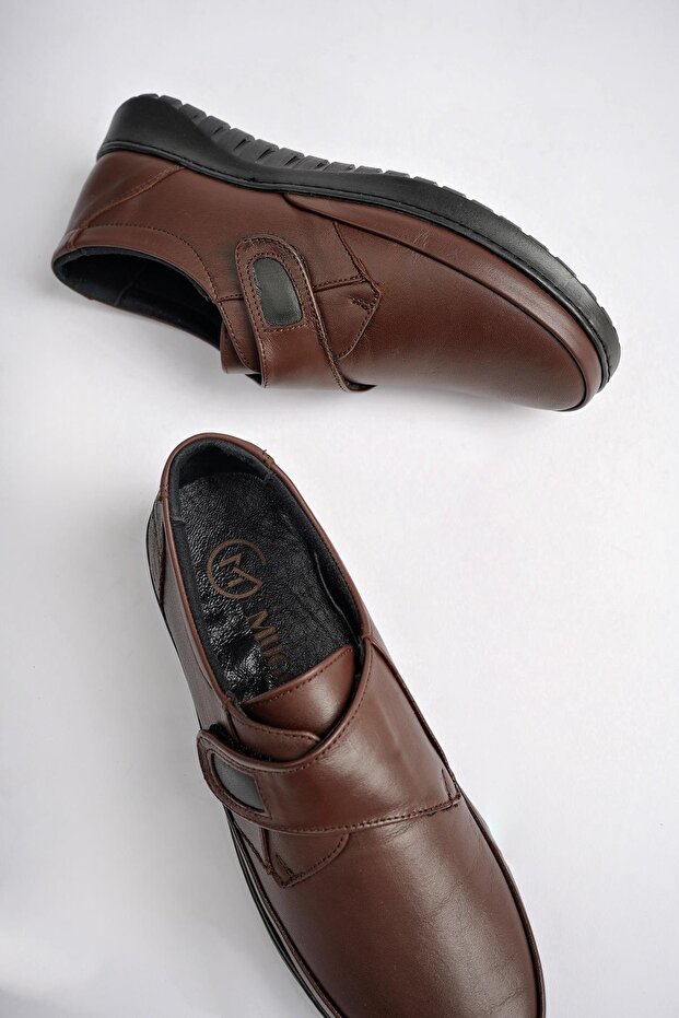 ARCH Garantált ortopéd talpú saroksarkú valódi bőr női cipő - 3