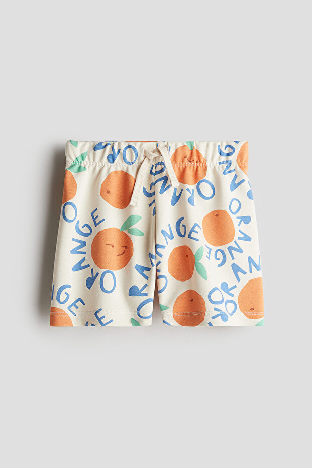 Baskılı Sweatshirt Şort - 4