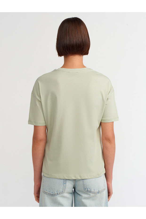 3683 Basic T-Shirt-Mint - 3