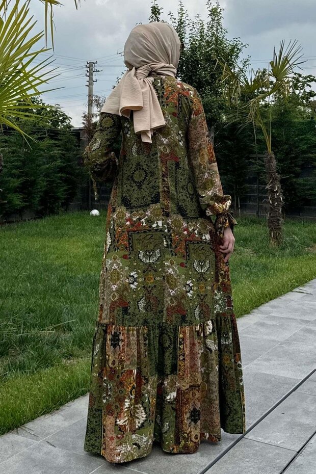 Nehir Elbise Yeşil - 6