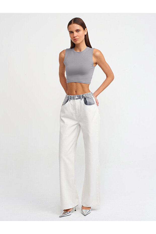 30125 Crop Top-Grey - 3
