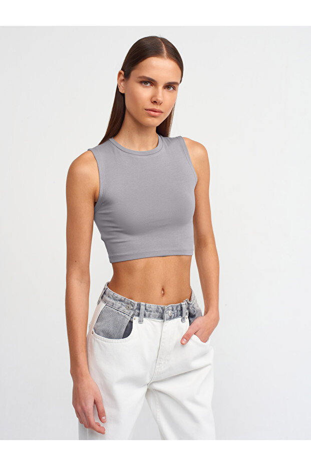 30125 Crop Top-Grey - 1