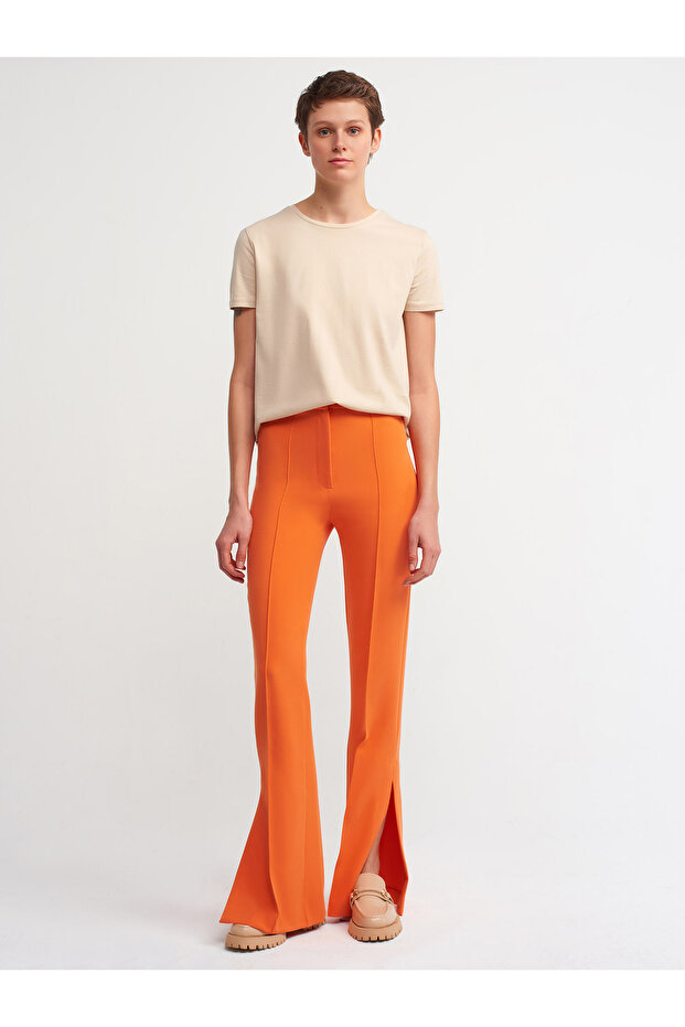 3471 Bisiklet Yaka Basic T-shirt-bej - 2