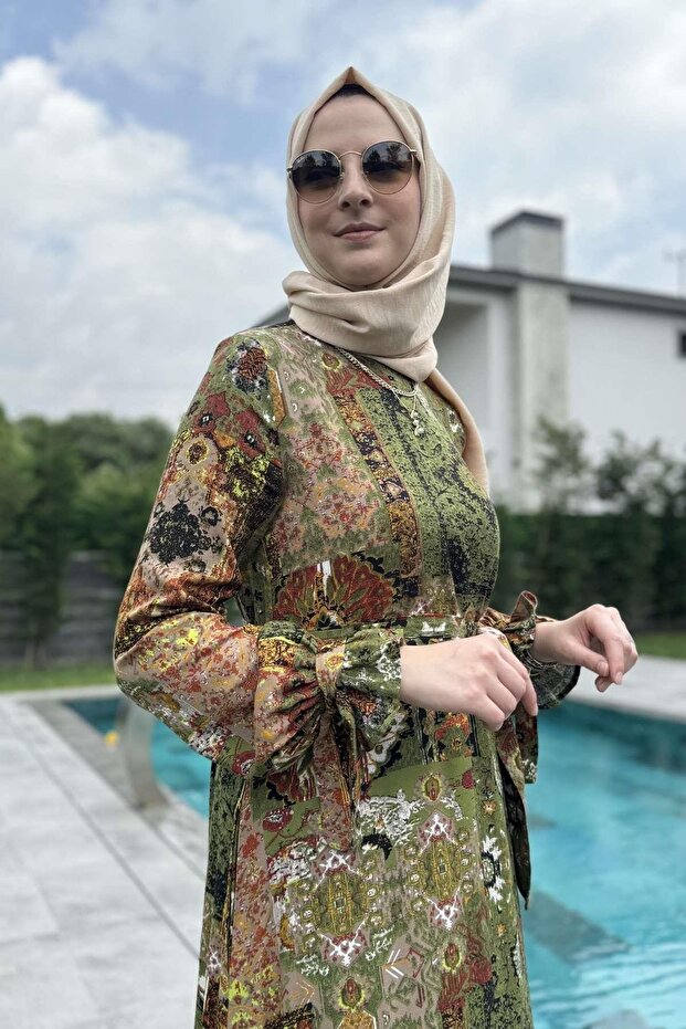 Nehir Elbise Yeşil - 5