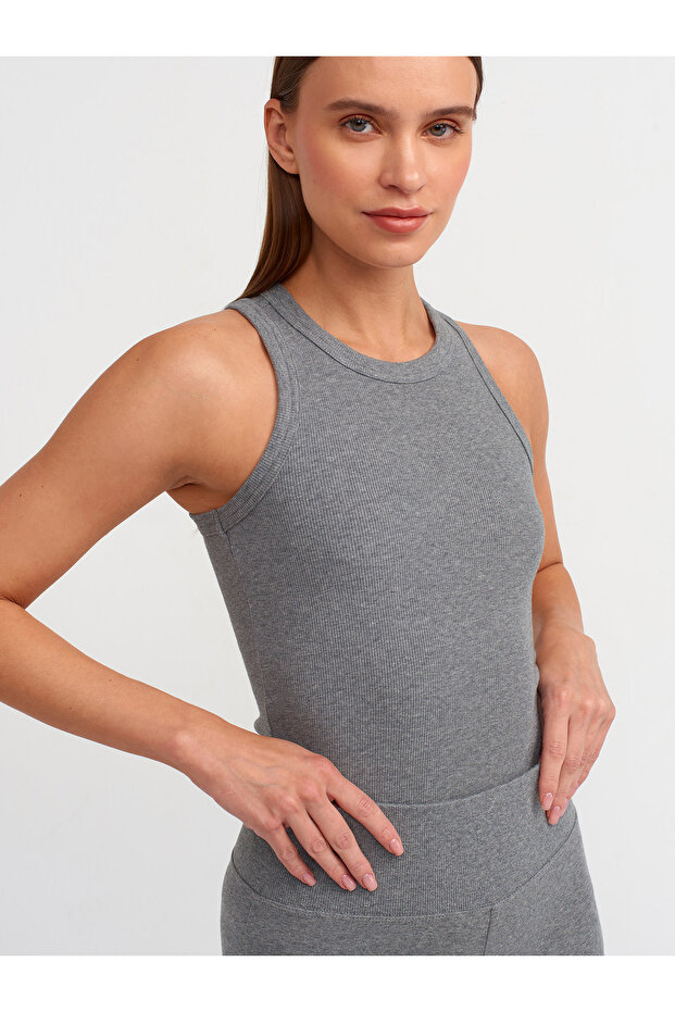 20853 Crop Top-Antrasit - 3