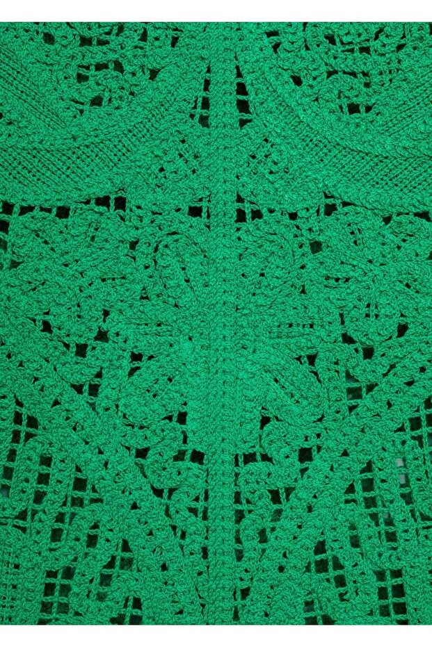 Kroşe çiçekli bluz - 8