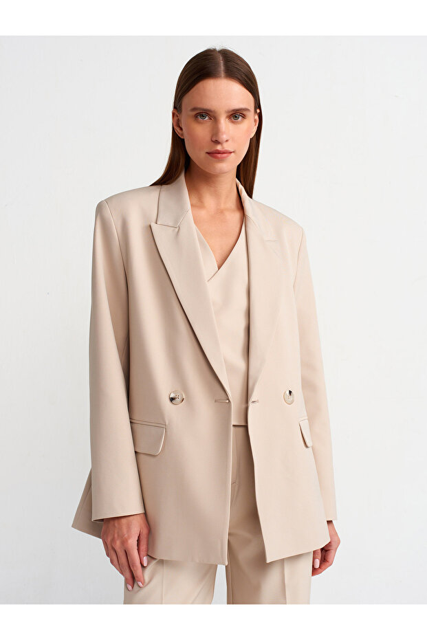 60732 Blazer Ceket-Taş - 1