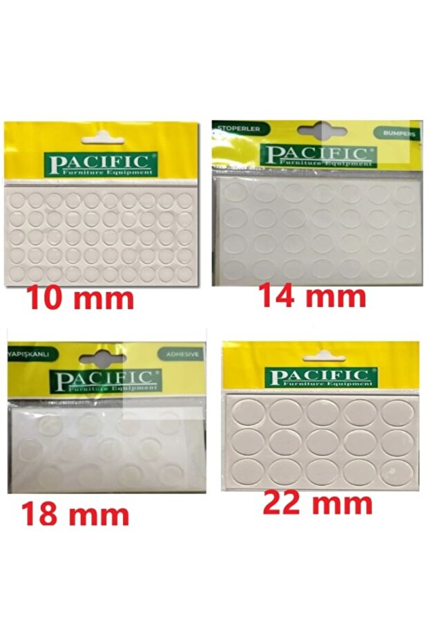 Adhesive Silicone Sound Stopper 4 Piece and Anti-Slip Glass Table Mat Set