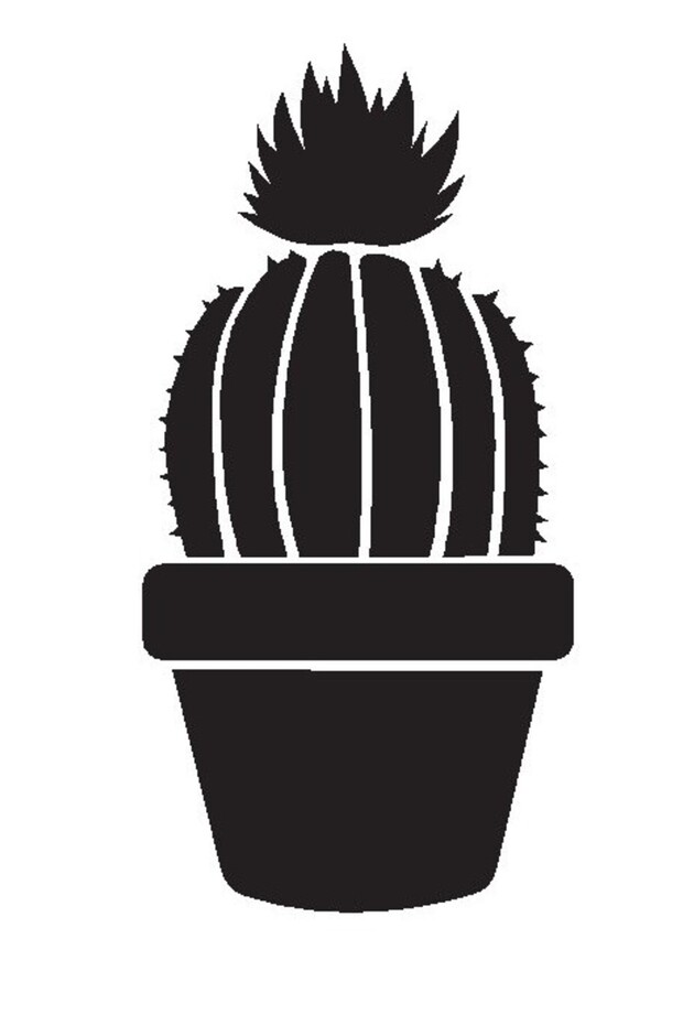 Potted Flower Cactus Model 7 Auto Special New Sticker 15 X 30 cm