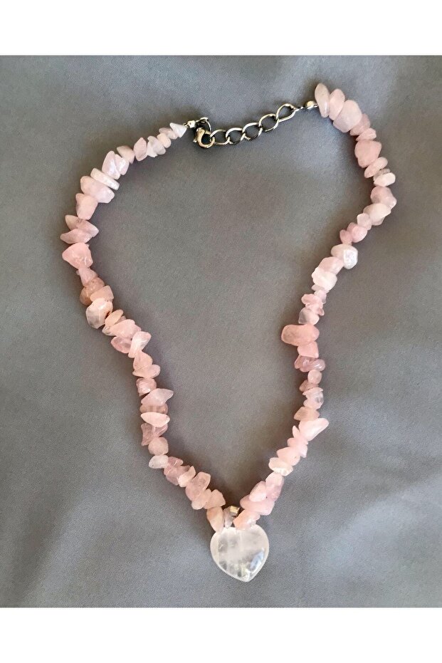 Pembe Kuvars Kolye - 3