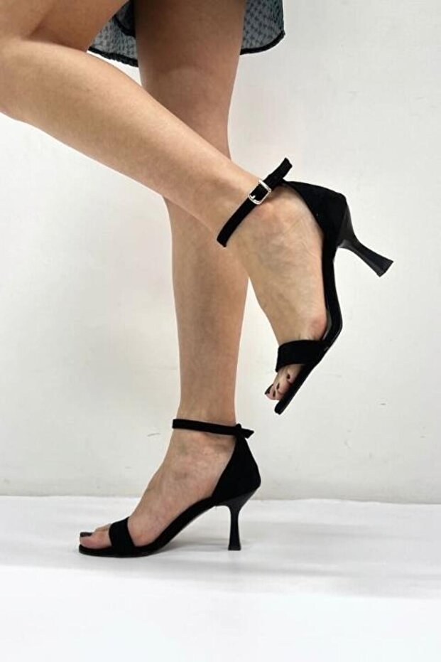 Siyah Süet Tek Bant Ayakkabı LK210 - 4