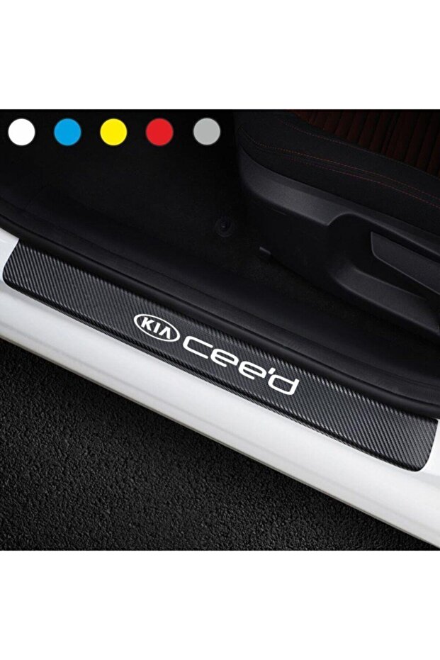 Special New Compatible Accessory Auto Door Sill for Kia Ceed Special New Sticker Carbon 4Pcs