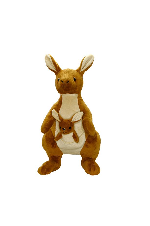 Yavrulu Kanguru Peluş Oyuncak 45cm - 1