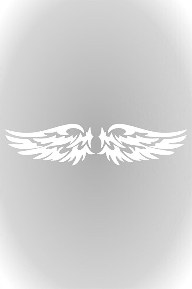 ملصق أوتوماتيكي جديد مخصص من Wing 2 قطعة أبيض 15 سم