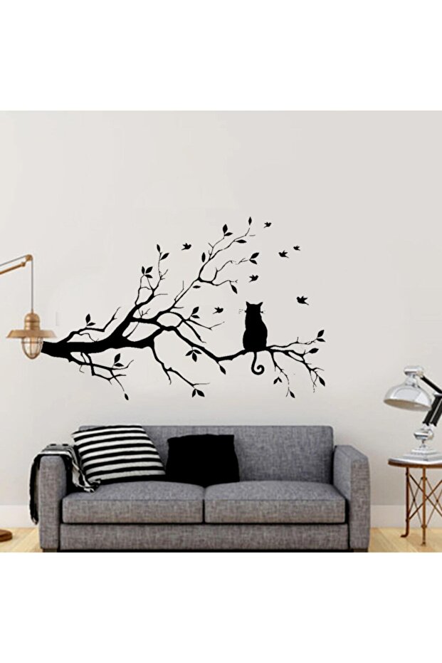 Cat on the tree sticker