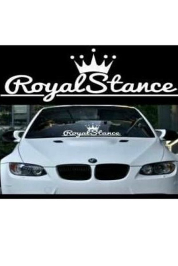ملصق نافذة خلفي للسيارة من Royal Stance باللون الأبيض