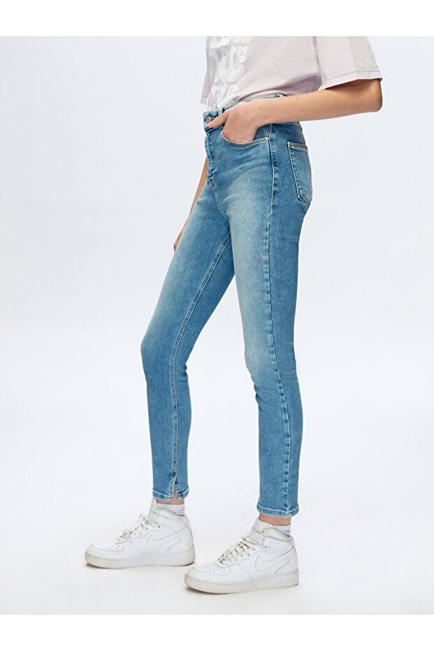 Bernıta Slit High Waist Jean Trousers