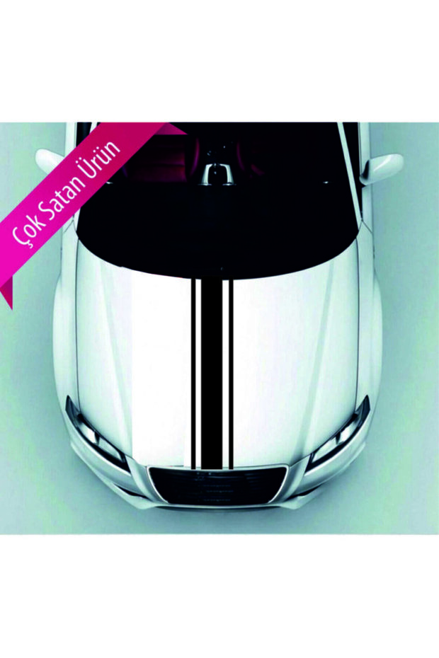 Auto Hood Stripe Exclusive New Sticker Black Double Stripes