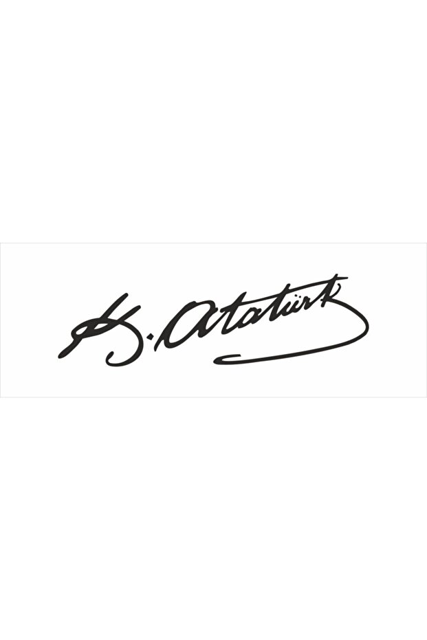 Kemal Atatürk Signature Auto Domestic Production A+ Quality Black 30*9 cm Durable